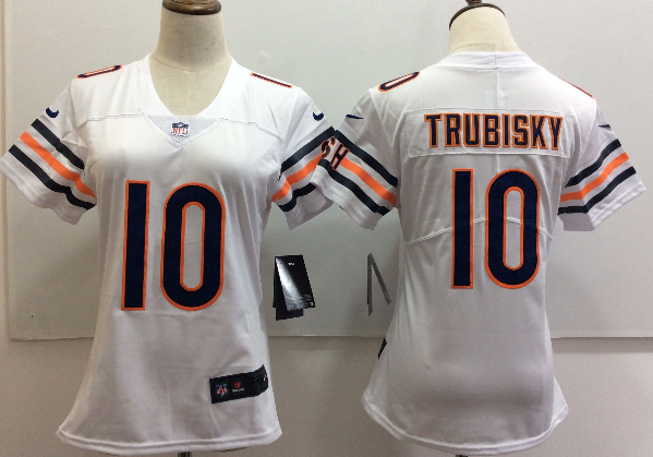Mitchell Trubisky Chicago Bears white jersey