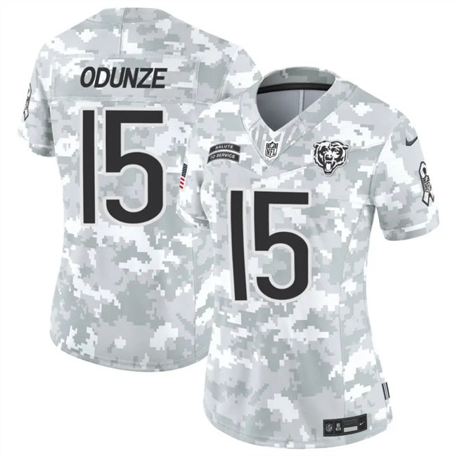 Rome Odunze Chicago Bears camo Salute To Service jersey