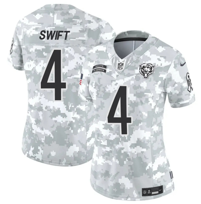 D'Andre Swift Chicago Bears camo Salute To Service jersey