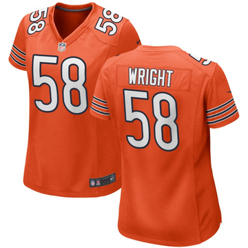 Darnell Wright Chicago Bears orange Game jersey