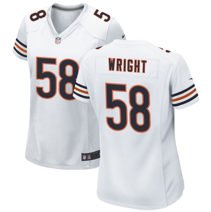 Darnell Wright Chicago Bears white Game jersey