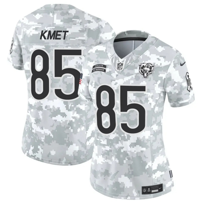 Cole Kmet Chicago Bears camo Salute To Service jersey