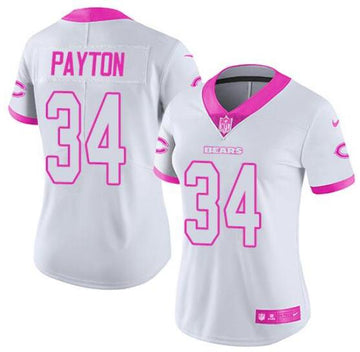 Custom Chicago Bears white-pink Fashion jersey