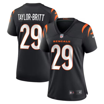 Cam Taylor-Britt Cincinnati Bengals black Game jersey