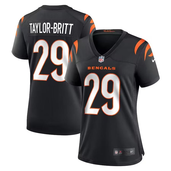 Cam Taylor-Britt Cincinnati Bengals black Game jersey