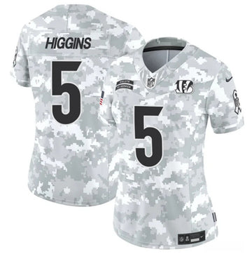 Tee Higgins Arctic Cincinnati Bengals camo Salute To Service jersey