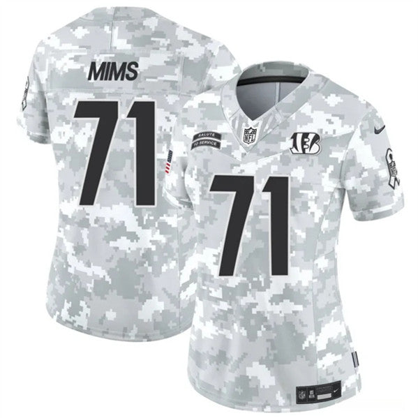 Amarius Mims Arctic Cincinnati Bengals camo Salute To Service jersey