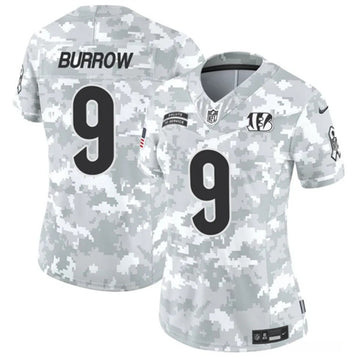Joe Burrow Arctic Cincinnati Bengals camo Salute To Service jersey