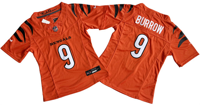 Joe Burrow Cincinnati Bengals orange FUSE jersey