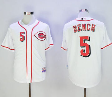 Johnny Bench Cincinnati Reds white jersey