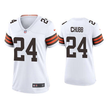 Nick Chubb Cleveland Browns white jersey