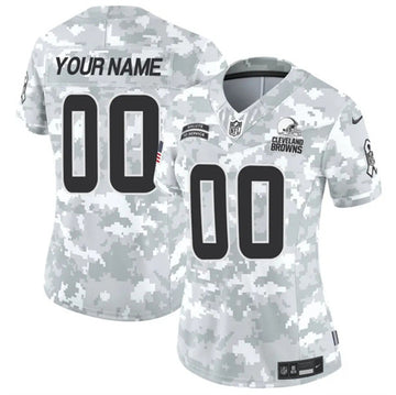 Custom Cleveland Browns camo Salute To Service jersey