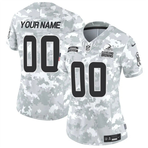 Custom Cleveland Browns camo Salute To Service jersey