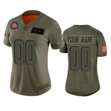 Custom Cleveland Browns camo Salute To Service jersey