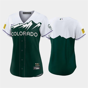 Custom Colorado Rockies green City Connect jersey