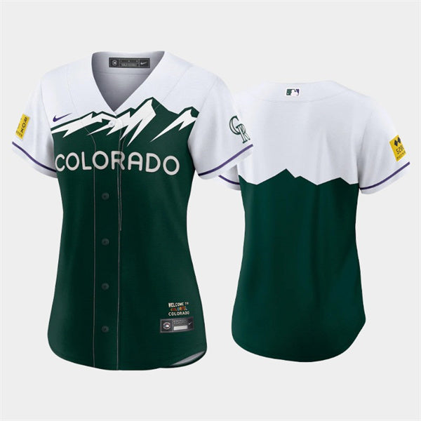 Custom Colorado Rockies green City Connect jersey