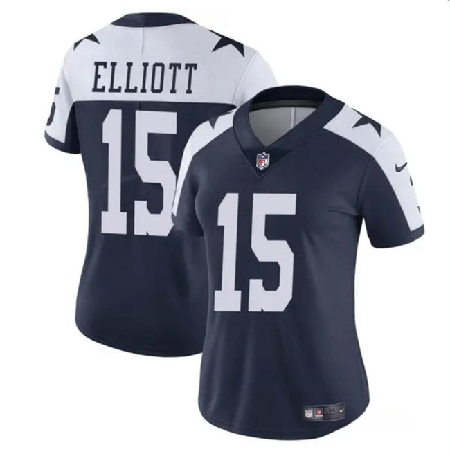 Ezekiel Elliott Dallas Cowboys navy-white jersey