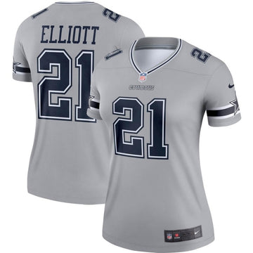Ezekiel Elliott Dallas Cowboys gray Inverted Legend jersey