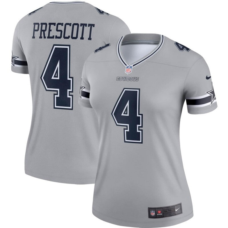 Dak Prescott Dallas Cowboys gray Inverted Legend jersey