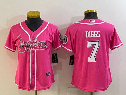Trevon Diggs Dallas Cowboys pink jersey