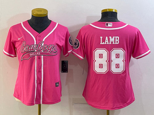 CeeDee Lamb Dallas Cowboys pink jersey