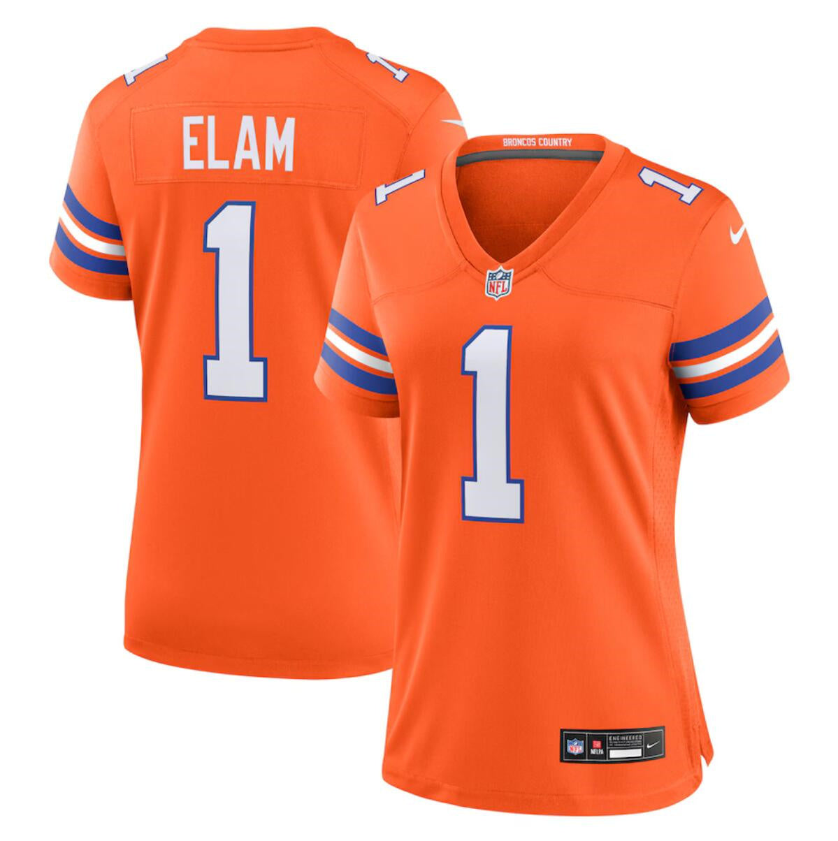 Jason Elam Denver Broncos orange Throwback jersey