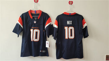 Bo Nix Denver Broncos navy FUSE jersey