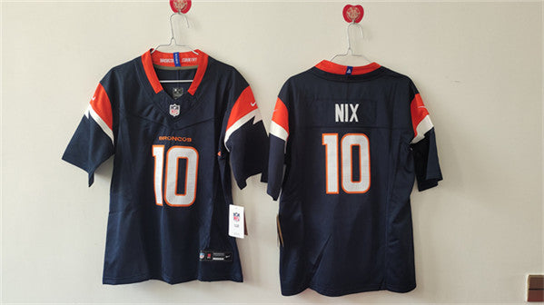 Bo Nix Denver Broncos navy FUSE jersey