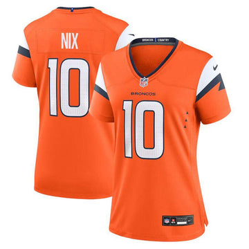 Bo Nix Denver Broncos orange Game jersey