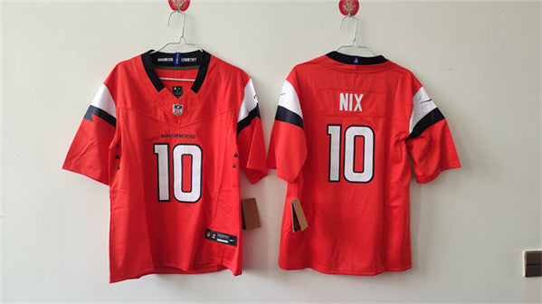 Bo Nix Denver Broncos orange FUSE jersey