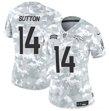 Courtland Sutton Arctic Denver Broncos camo Salute To Service jersey