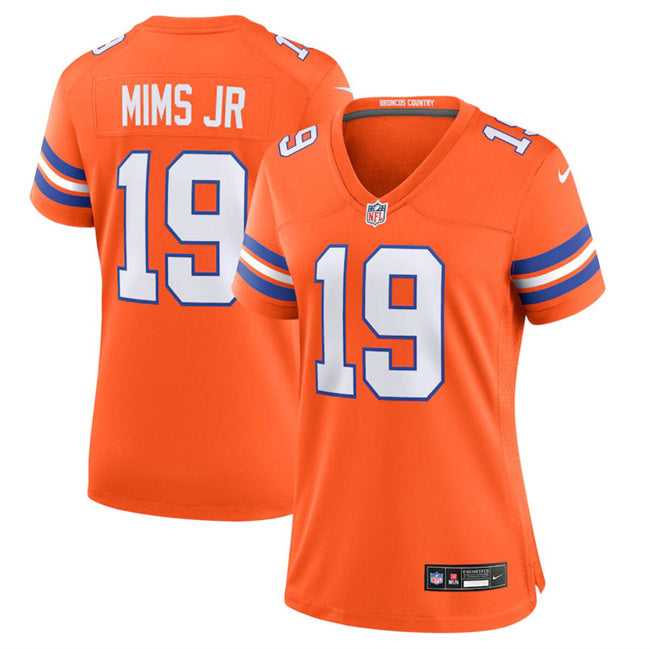 Marvin Mims Jr Denver Broncos orange Throwback jersey