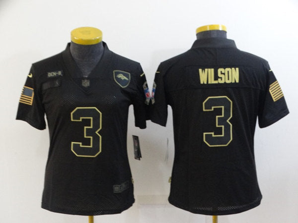 Russell Wilson Denver Broncos black Salute To Service jersey
