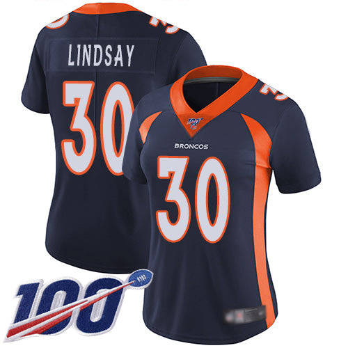 Phillip Lindsay Denver Broncos navy jersey