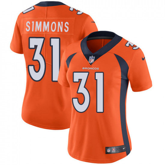 Justin Simmons Denver Broncos orange jersey