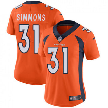 Justin Simmons Denver Broncos orange jersey