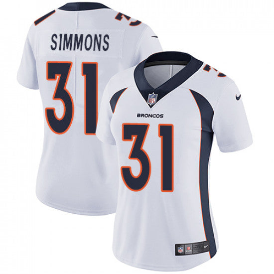 Justin Simmons Denver Broncos white jersey