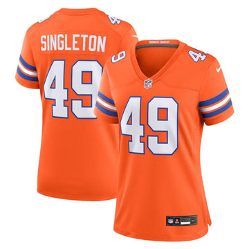 Alex Singleton Denver Broncos orange Throwback jersey