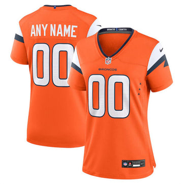 Custom Denver Broncos orange jersey