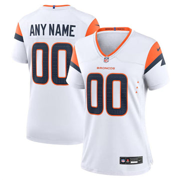 Custom Denver Broncos white jersey
