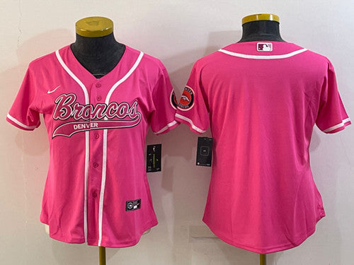 Custom Denver Broncos pink jersey