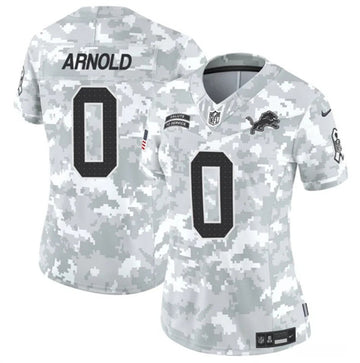 Terrion Arnold Arctic Detroit Lions camo Salute To Service jersey