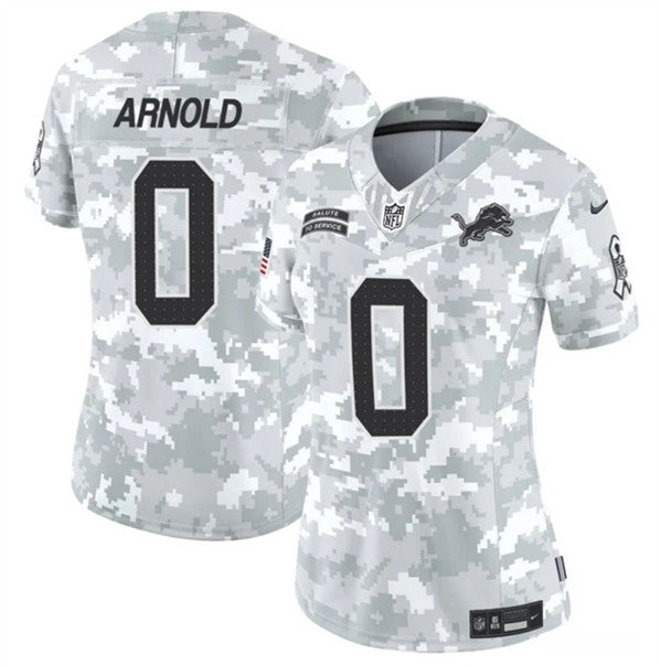 Terrion Arnold Arctic Detroit Lions camo Salute To Service jersey