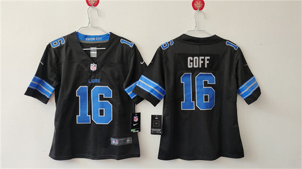 Jared Goff Detroit Lions black jersey