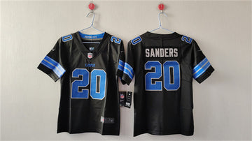 Barry Sanders Detroit Lions black jersey