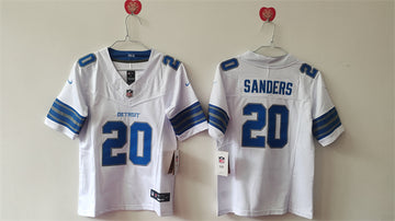 Barry Sanders Detroit Lions white FUSE jersey