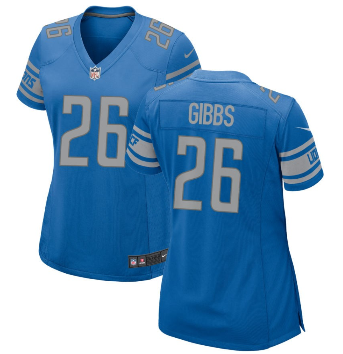 Jahmyr Gibbs Detroit Lions blue Game jersey