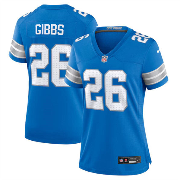 Jahmyr Gibbs Detroit Lions blue jersey