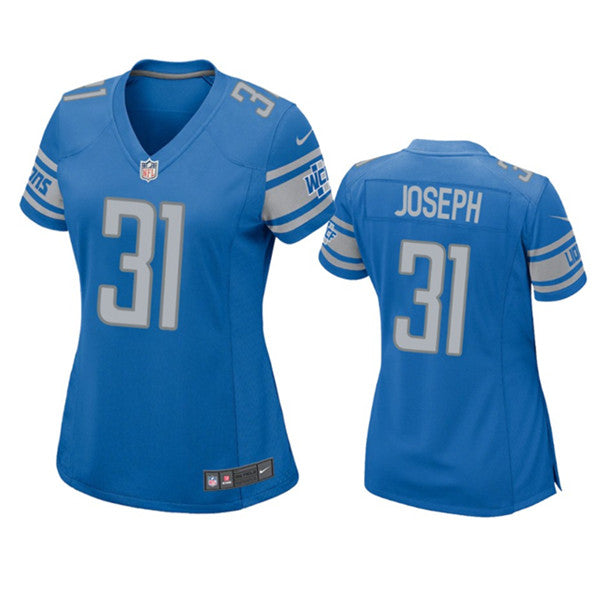 Kerby Joseph Detroit Lions blue jersey