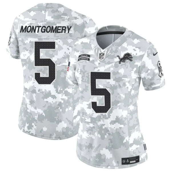 David Montgomery Arctic Detroit Lions camo Salute To Service jersey